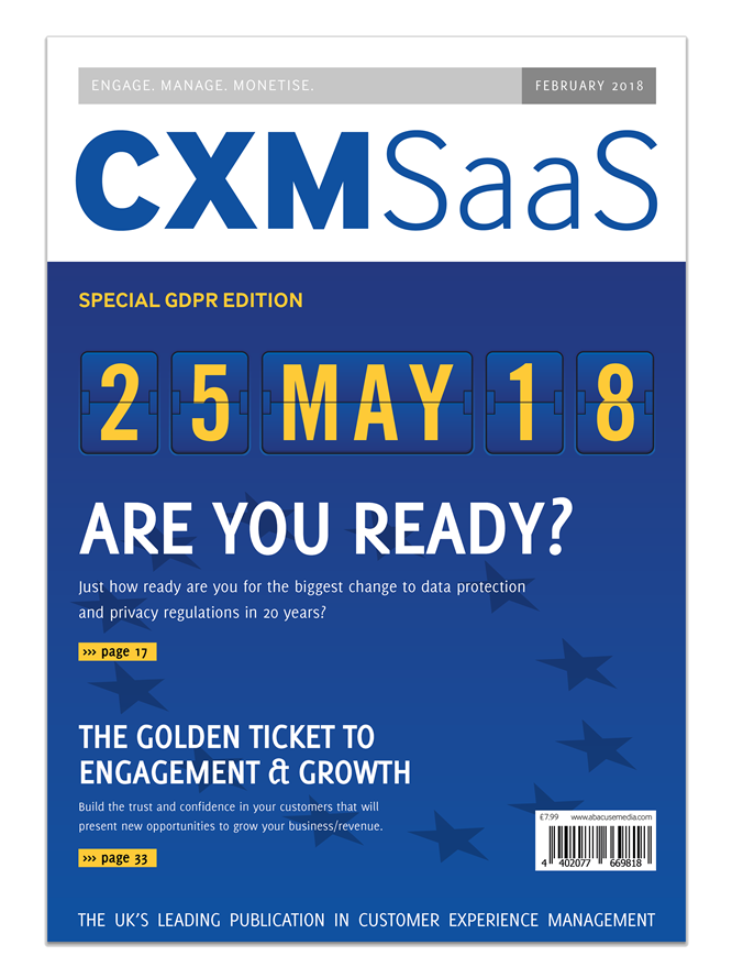 CXMSaaS February 2018 cover